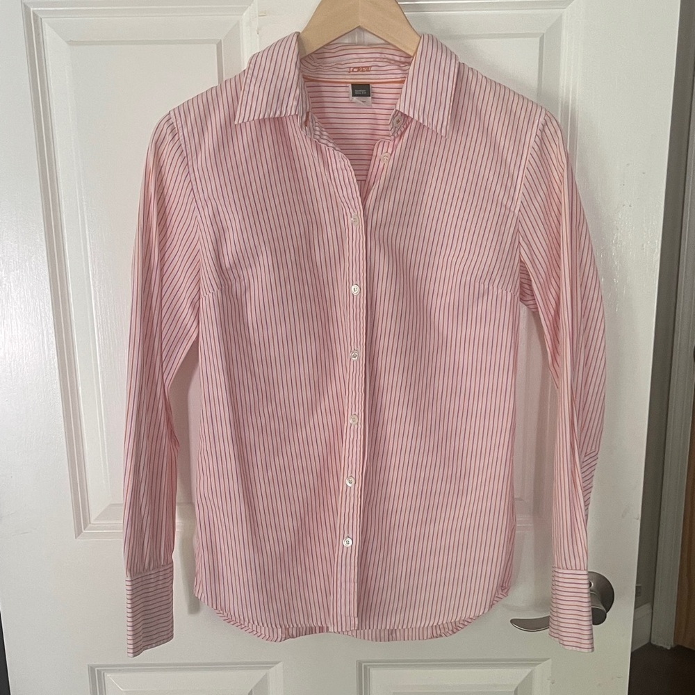 J. Crew Striped button down slim fit Shirt Sz medium